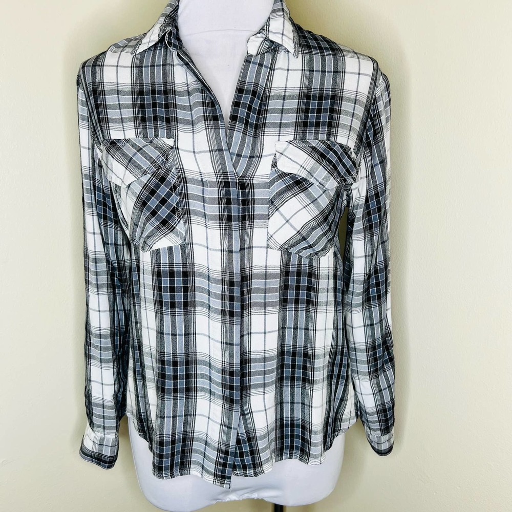 Sam Edelman Split Back Button Down Shirt Small Bl… - image 2